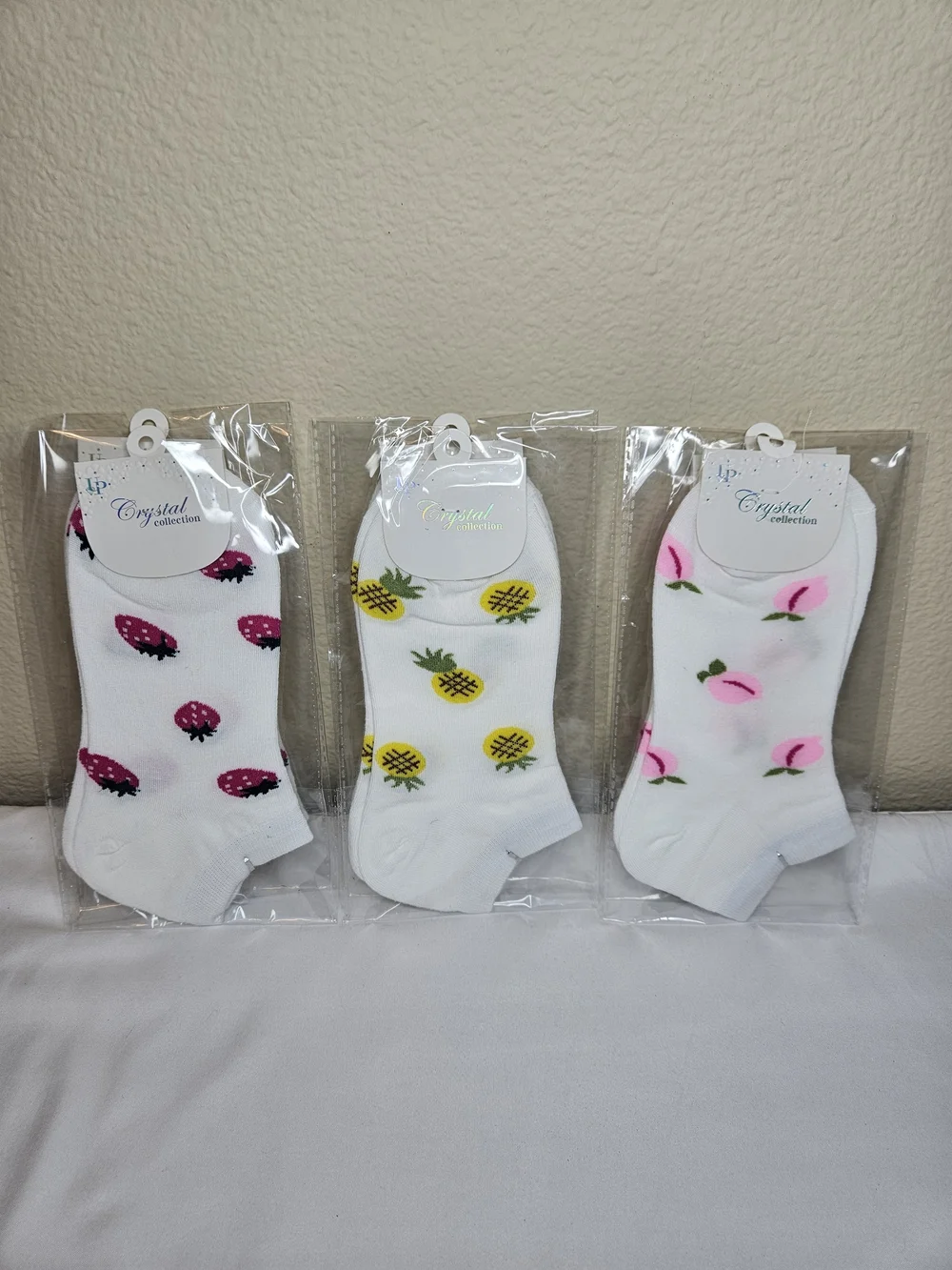 2 Pair Set Women's Fruit Socks | Cute Pineapple Peach Strawberry Socks